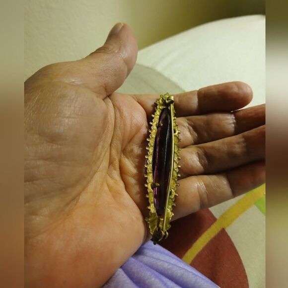 Antique Victorian Brooch C Clasp Stunning Setting Unique Antique - Picture 5 of 6